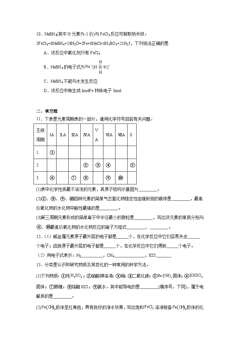 人教版高中化学必修第一册期末拔高练第3页