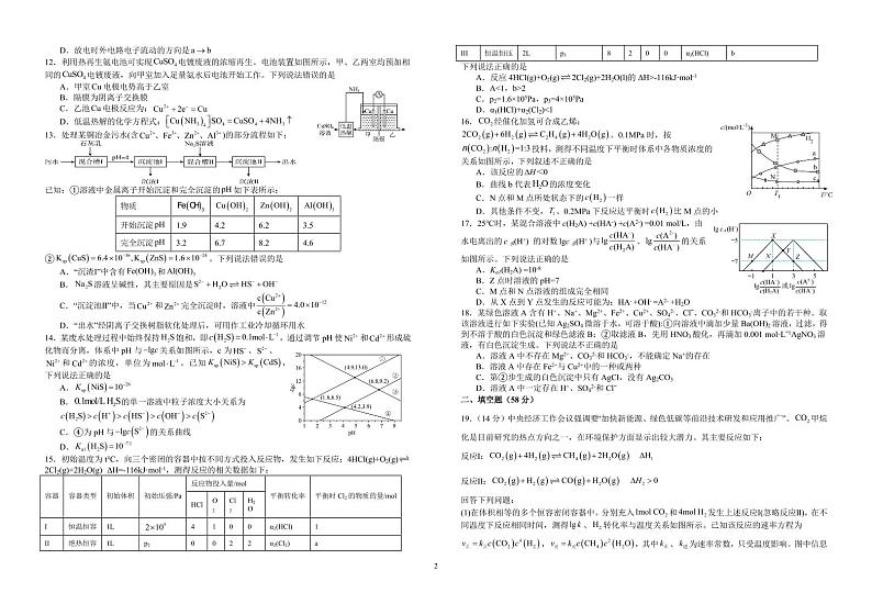 江西省宜春市宜丰中学2024届高三上学期12月月考化学第2页