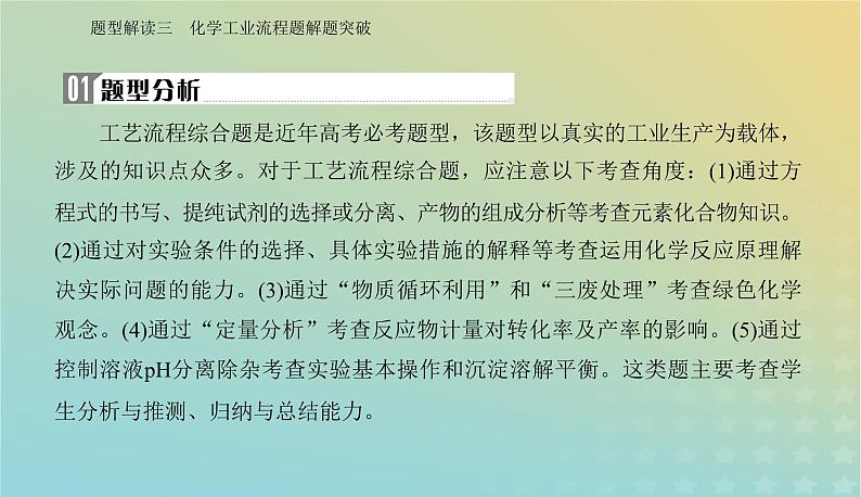 2024届高考化学二轮专题复习与测试第二部分题型解读三化学工业流程题解题突破课件第2页