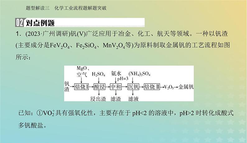 2024届高考化学二轮专题复习与测试第二部分题型解读三化学工业流程题解题突破课件第3页