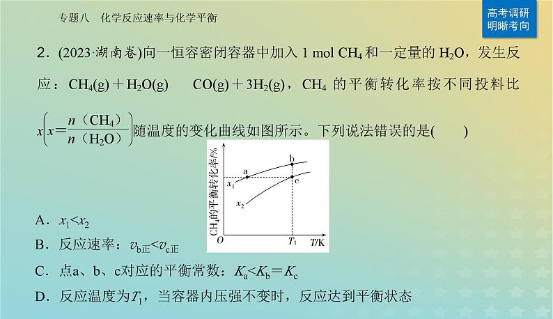 2024届高考化学二轮专题复习与测试第一部分专题八化学反应速率与化学平衡课件第4页