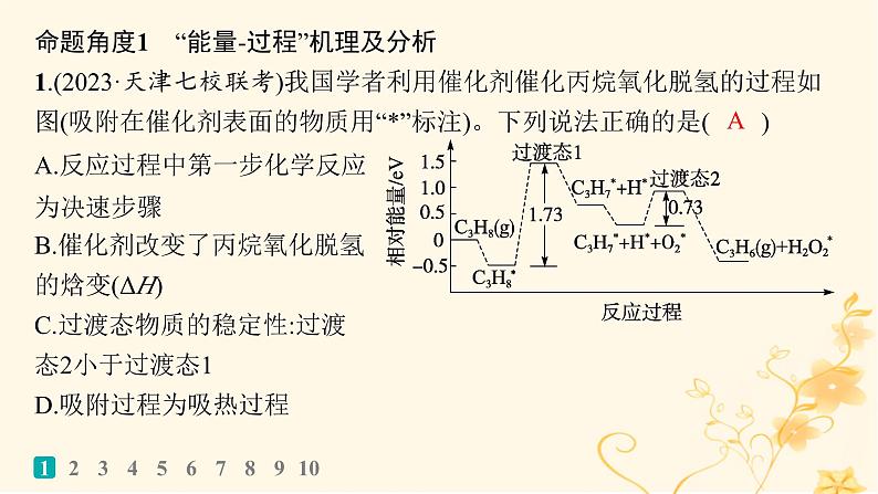 适用于新高考新教材2024版高考化学二轮复习热点提速练5反应机理及其分析课件02