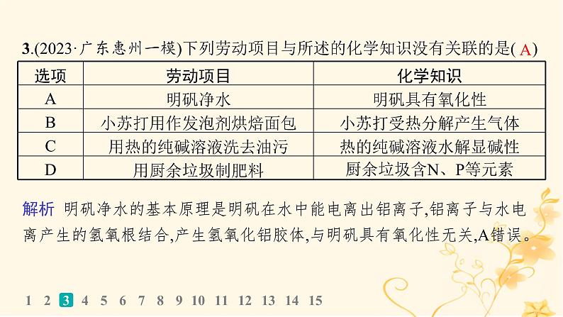 适用于新高考新教材2024版高考化学二轮复习选择题专项练4课件第4页