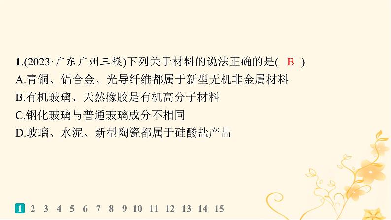 适用于新高考新教材2024版高考化学二轮复习选择题专项练9课件02