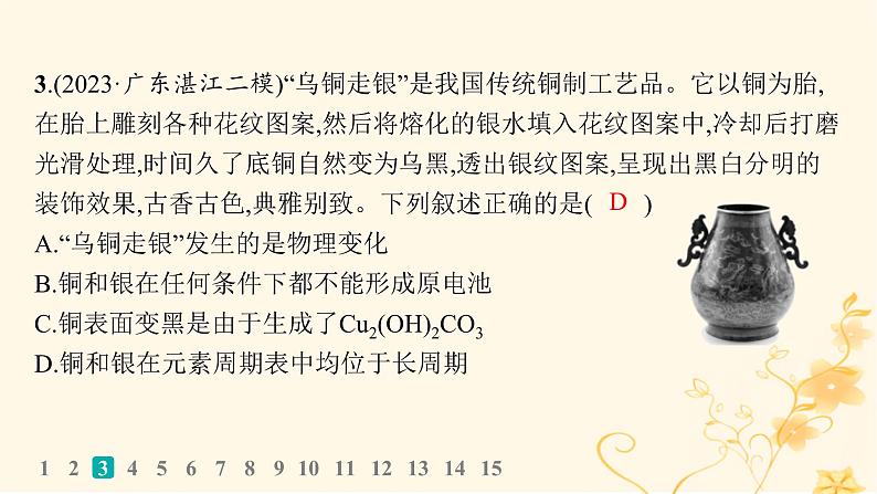 适用于新高考新教材2024版高考化学二轮复习选择题专项练8课件第5页