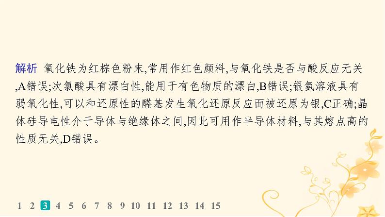 适用于新高考新教材2024版高考化学二轮复习选择题专项练10课件05