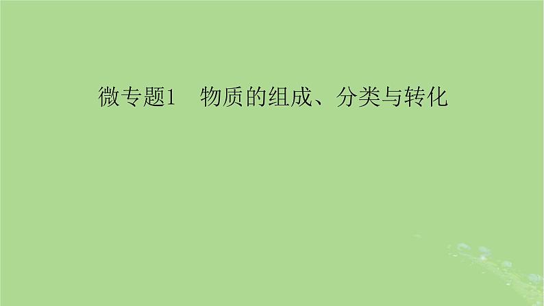 新教材适用2024版高考化学二轮总复习第1部分新高考选择题突破专题1物质的组成分类和变化微专题1物质的组成分类与转化课件05