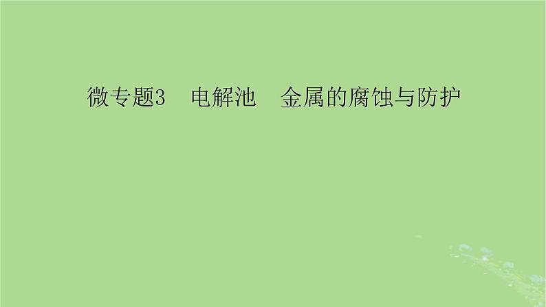 新教材适用2024版高考化学二轮总复习第1部分新高考选择题突破专题6化学反应与能量微专题3电解池金属的腐蚀与防护课件第3页