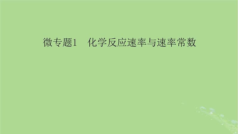 新教材适用2024版高考化学二轮总复习第1部分新高考选择题突破专题7化学反应速率与化学平衡微专题1化学反应速率与速率常数课件第5页