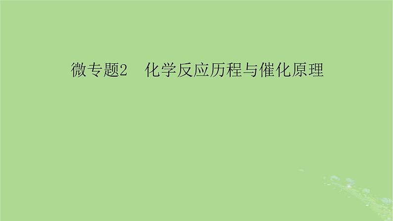 新教材适用2024版高考化学二轮总复习第1部分新高考选择题突破专题7化学反应速率与化学平衡微专题2化学反应历程与催化原理课件第3页