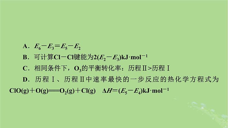 新教材适用2024版高考化学二轮总复习第1部分新高考选择题突破专题7化学反应速率与化学平衡微专题2化学反应历程与催化原理课件第7页