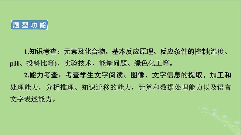 新教材适用2024版高考化学二轮总复习第2部分新高考五大题型突破题型突破2化学工艺流程综合题突破点1流程中的原料处理与条件控制课件第3页