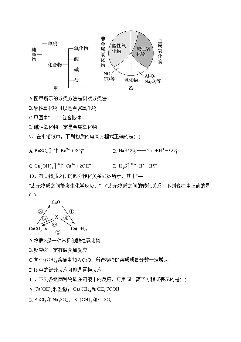 惠州市第一中学2023-2024学年高一上学期10月第一次阶段考试化学试卷(含答案)03