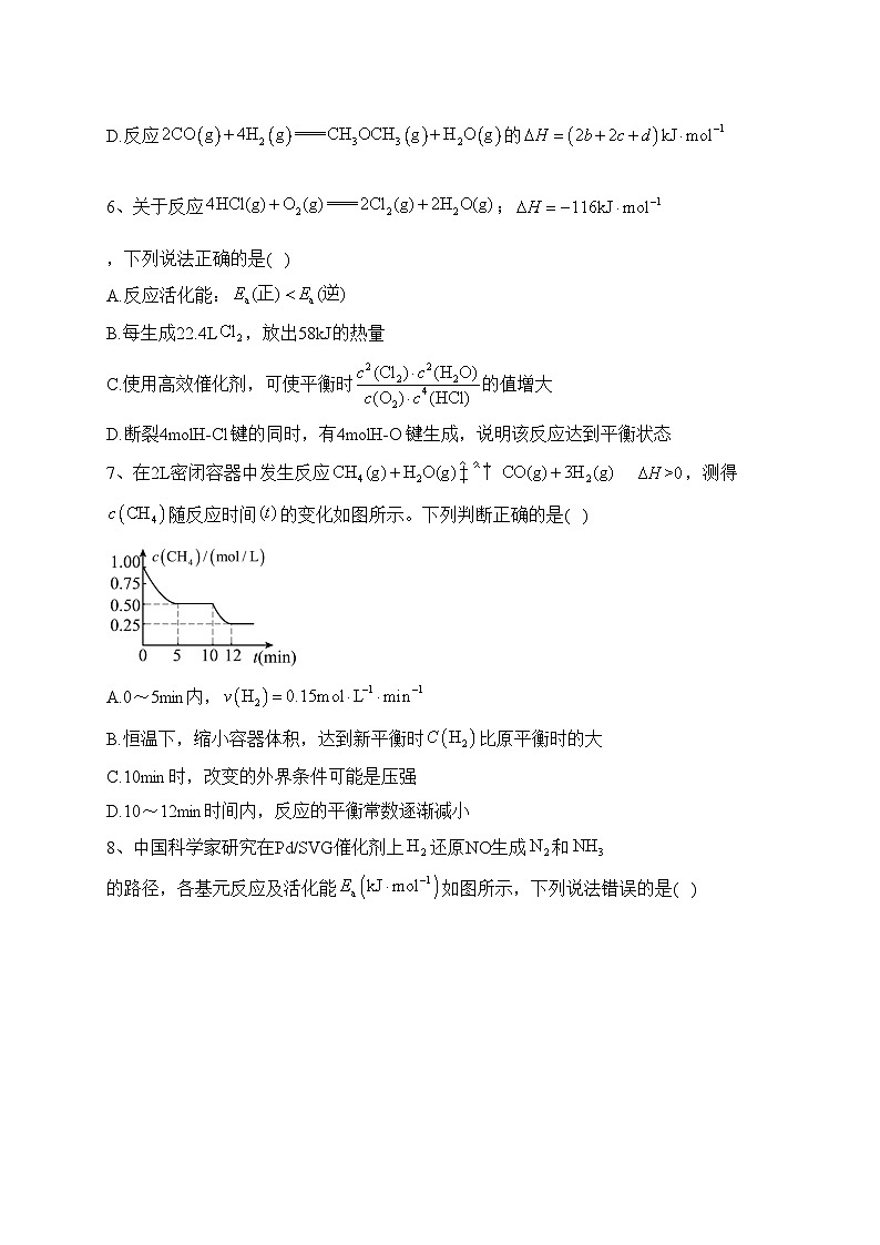 四川省内江市第六中学2023-2024学年高二上学期第一次月考化学试卷(含答案)第3页