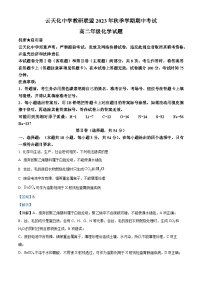 云南省昭通市云天化中学教研联盟2023-2024学年高二上学期期中考试化学试题