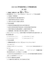 江苏省江阴市华士高级中学2023-2024学年高二上学期12月学情调研化学（选修）试卷