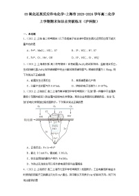 03氧化还原反应和电化学-上海市2023-2024学年高二化学上学期期末知识点突破练习（沪科版）