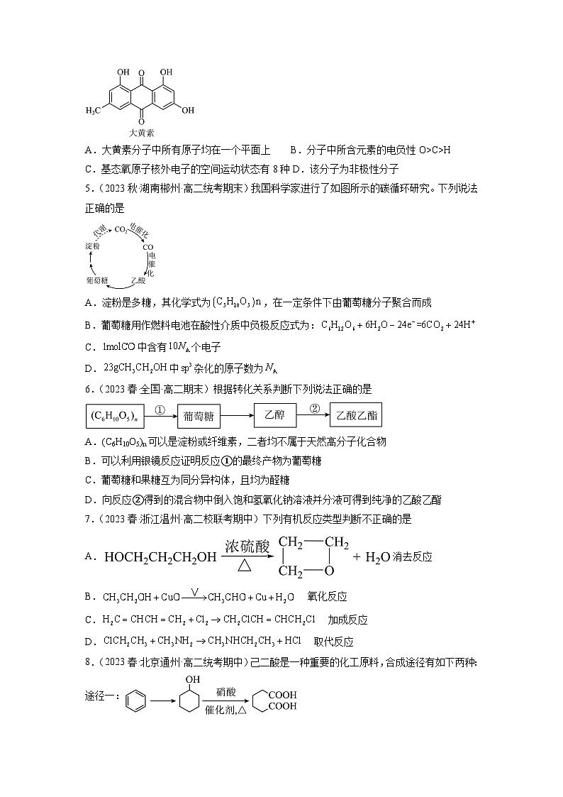 期末模拟试卷03~04-2023-2024学年高二化学精品讲练测（人教版选择性必修3）02