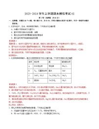 2023-2024学年高中上学期期末模拟考试高一化学期末模拟卷02（全国通用，人教版2019必修第一册全部）（Word版附解析）