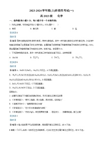 四川省成都列五中学2023-2024学年高一上学期10月月考化学试题（Word版附解析）