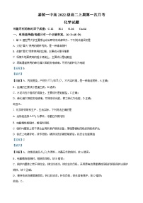 四川省南充市嘉陵第一中学2023-2024学年高二上学期10月月考化学试题（Word版附解析）