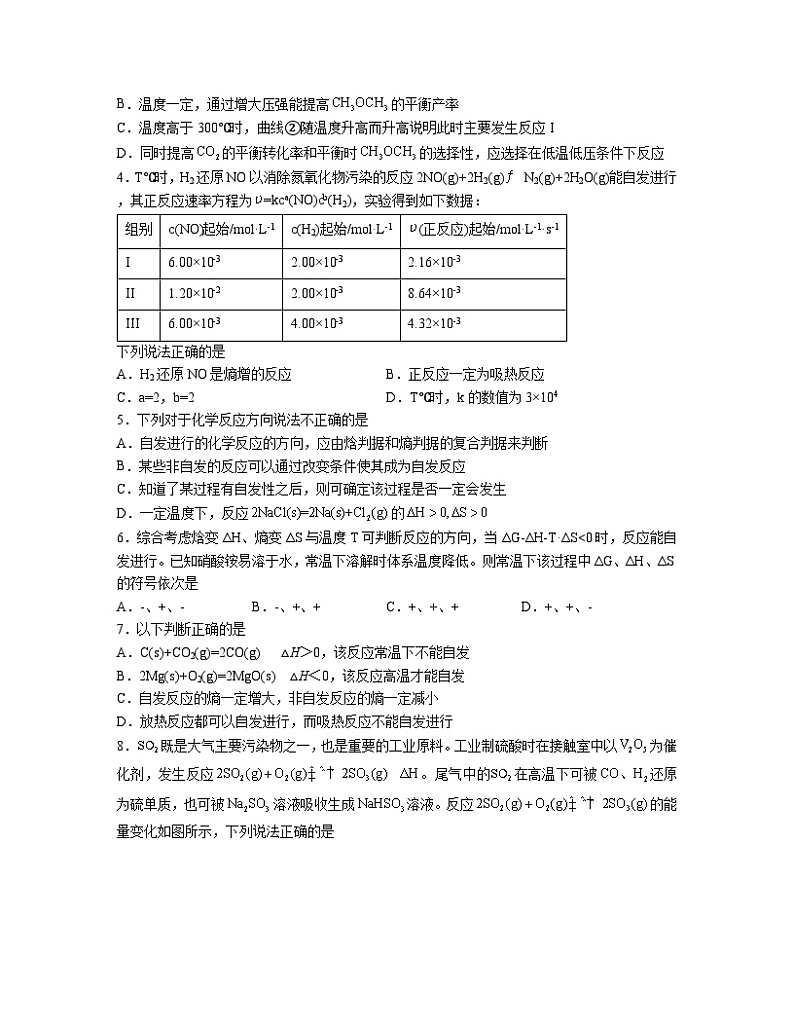 2.3化学反应的方向  同步练习题   高中化学人教版（2019）选择性必修1第2页