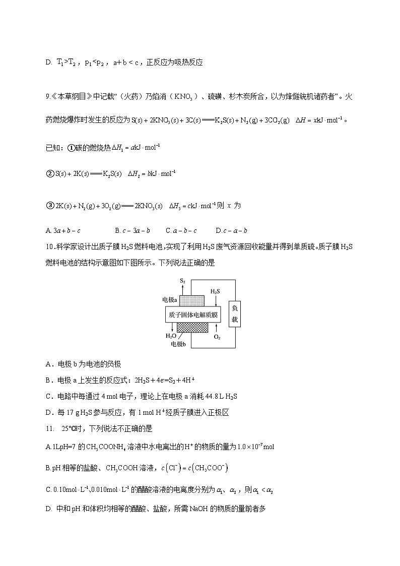黑龙江省齐齐哈尔市讷河市2023-2024学年高二上学期期末考试化学模拟试题（含答案）03