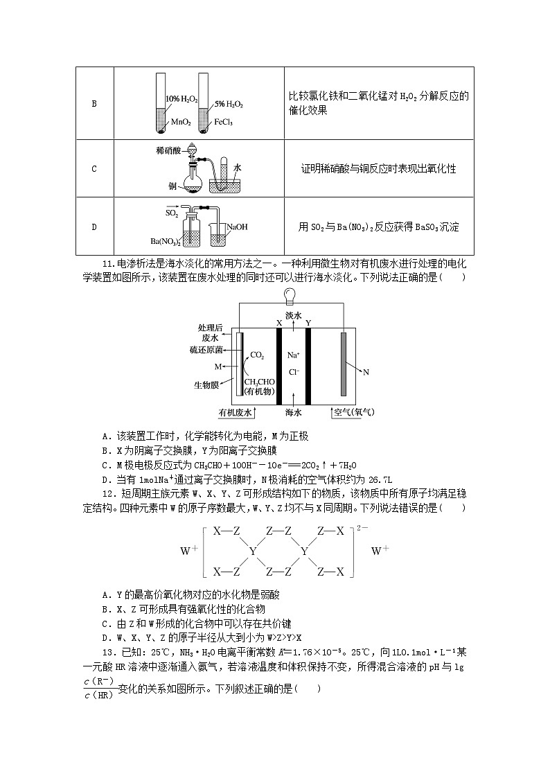 统考版2024届高考化学二轮专项分层特训卷仿真模拟冲刺标准练三（附解析）第2页