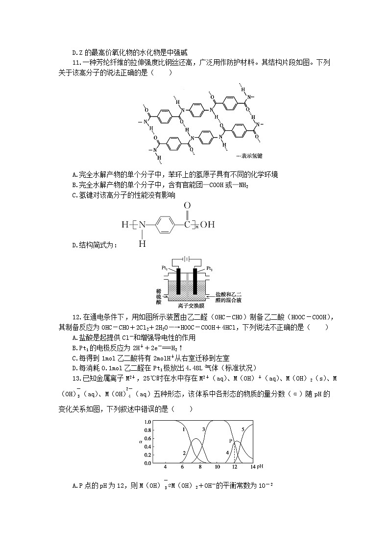 统考版2024高考化学二轮专题复习“7+3+2”标准卷二（附解析）第2页