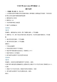 江西省吉安市井冈山市宁冈中学2023-2024学年高二上学期11月期中考试化学试题（Word版附解析）