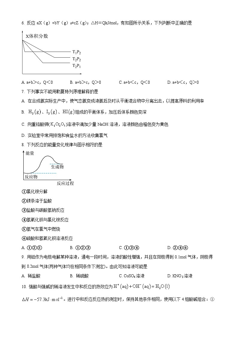 辽宁省辽东南协作校2023-2024学年高二上学期12月月考化学试题（A卷）（Word版附解析）02