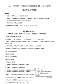 浙江省金华名校联盟2023-2024学年高二上学期12月阶段联考化学试题（Word版含答案）