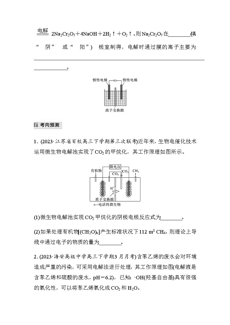专题四 电化学 主观题突破　电极反应式书写及电化学计算（含解析）-2024年江苏高考化学大二轮复习讲义第3页