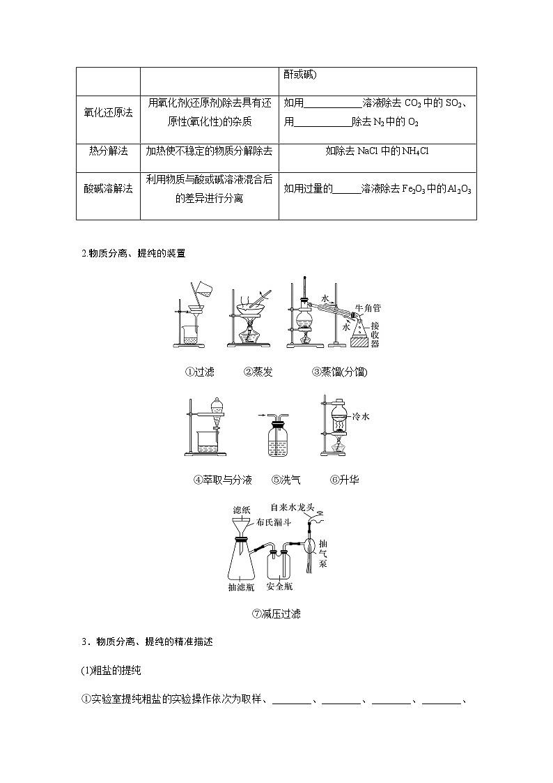 专题七 化学实验 选择题专攻 2.物质的分离、提纯及规范描述（含解析）-2024年江苏高考化学大二轮复习讲义第2页