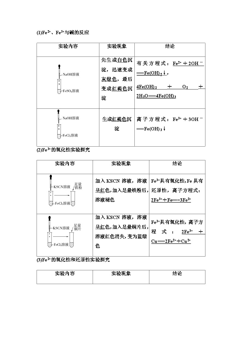 鲁科版高中化学必修第一册第3章第1节新知探究课13亚铁盐和铁盐学案03