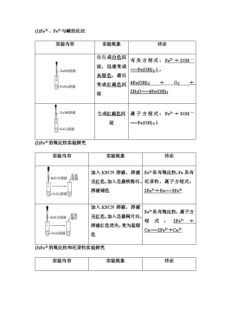 鲁科版高中化学必修第一册第3章第1节新知探究课13亚铁盐和铁盐学案第3页