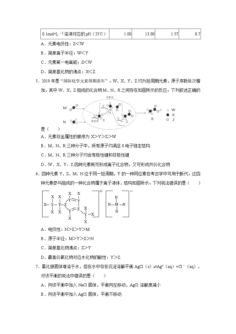 河南省南阳市第一中学校2023-2024学年高二上学期12月月考化学试题02