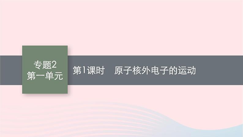 新教材适用2023_2024学年高中化学专题2原子结构与元素性质第1单元原子核外电子的运动第1课时原子核外电子的运动课件苏教版选择性必修201