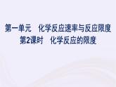 新教材适用2023_2024学年高中化学专题6化学反应与能量变化第1单元化学反应速率与反应限度第2课时化学反应的限度课件苏教版必修第二册
