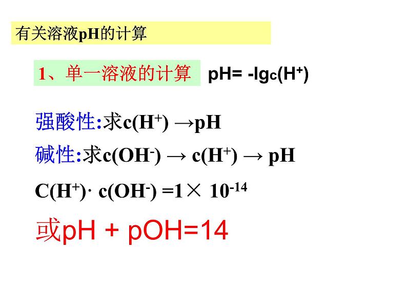 3.2.2 pH的计算 课件 2023-2024学年高二上学期化学人教版（2019）选修1第2页