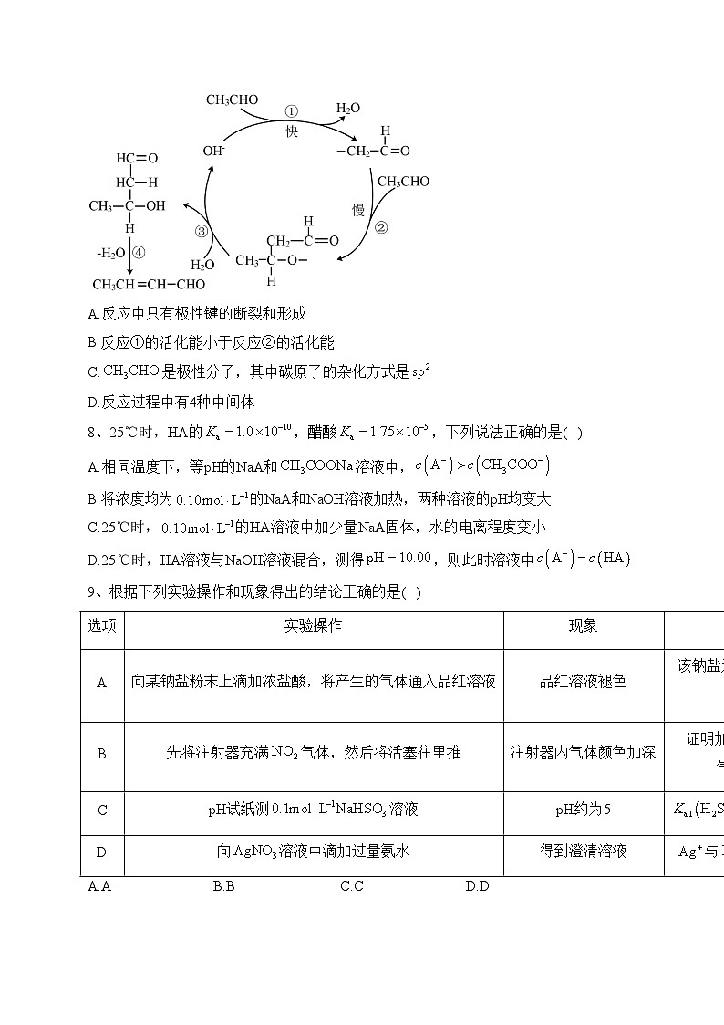辽宁省五校（鞍山一中、大连二十四中等）2022-2023学年高二上学期期末考试化学试卷(含答案)03