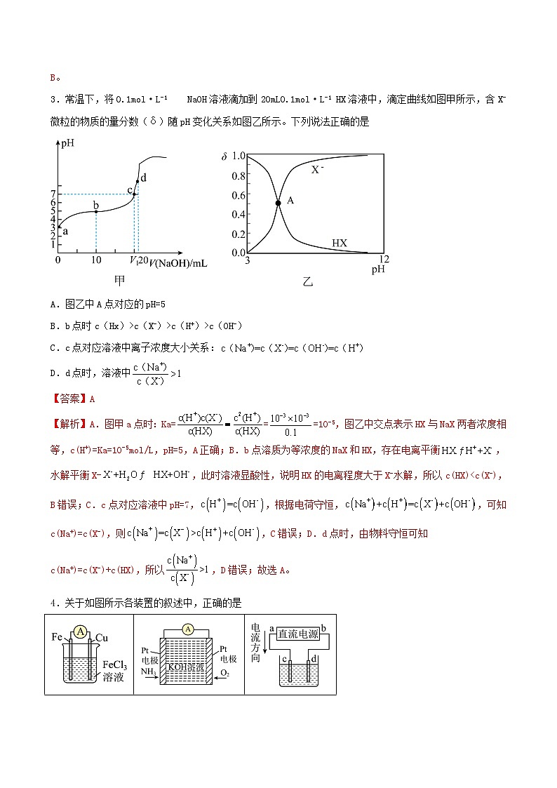 江西化学2023-2024学年七省新高考高二化学上学期期末模拟试卷（154模式Word版附解析）02
