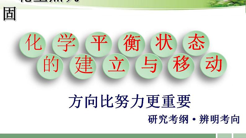 课件：2024届高考化学一轮复习：《第23讲化学平衡状态的建立与移动》第1页