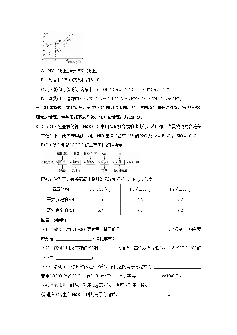 高考化学一模试卷第3页