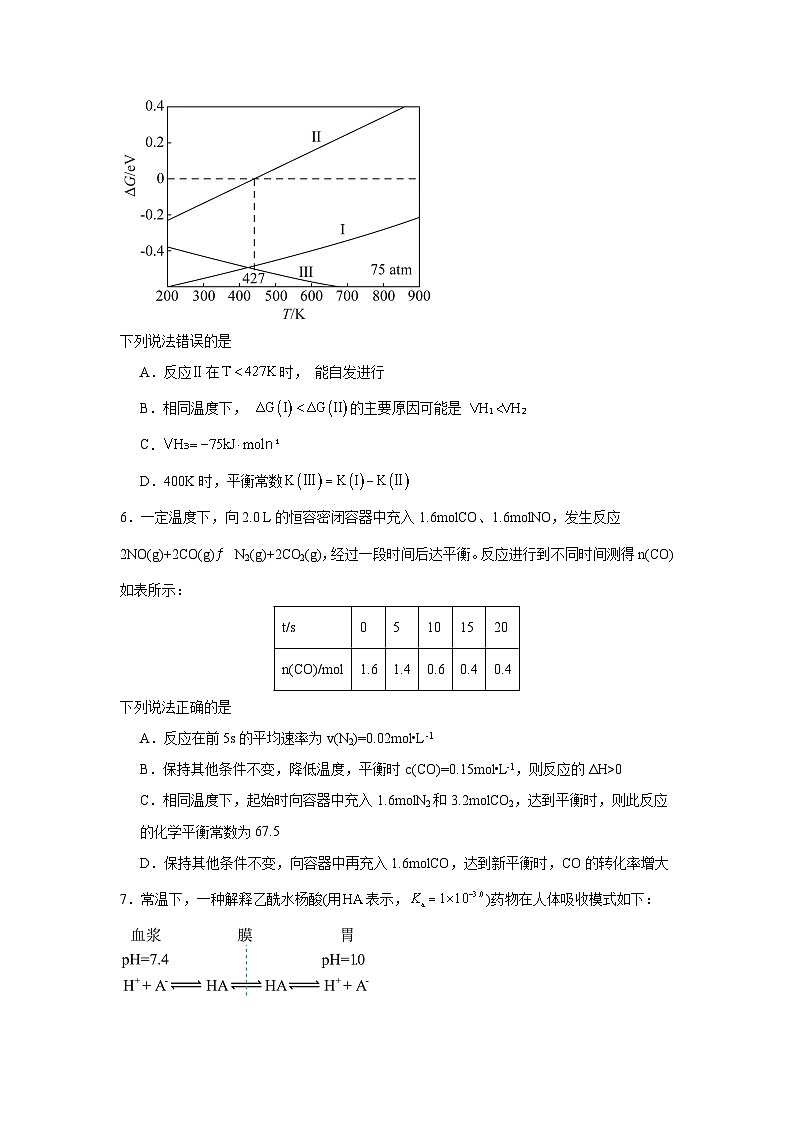 江西省上饶市婺源县天佑中学2023-2024学年高二上学期12月考试化学试题第3页