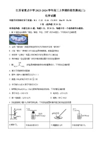 江苏省重点中学2023-2024学年高三上学期阶段性测试（三）化学试题（含解析）