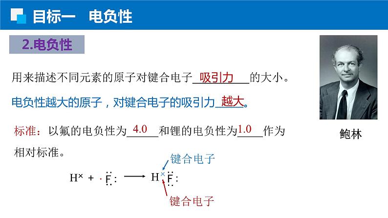 1.2.3电负性 人教版高二化学选择性必修2课件04