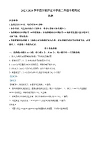 四川省甘孜藏族自治州泸定中学2023-2024学年高二上学期11月期中考试化学试题（Word版附解析）