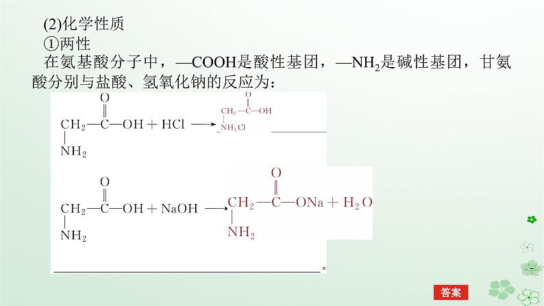 新教材2023版高中化学第四章生物大分子第二节蛋白质课件新人教版选择性必修308