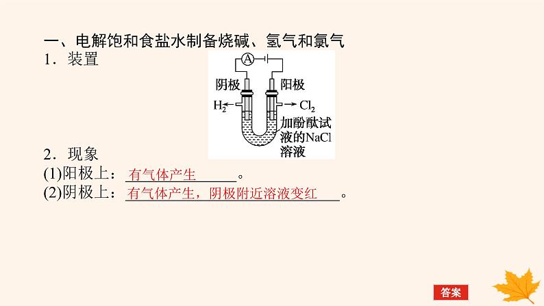 新教材2023版高中化学第1章化学反应与能量变化第3节电能转化为化学能__电解第2课时电解原理的应用课件鲁科版选择性必修106